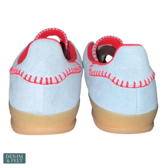 Adidas Gazelle Indoor Women’s Sneakers Red/Blue Gum Sole Size 6 NEW w/ Tags - Picture 12 of 16